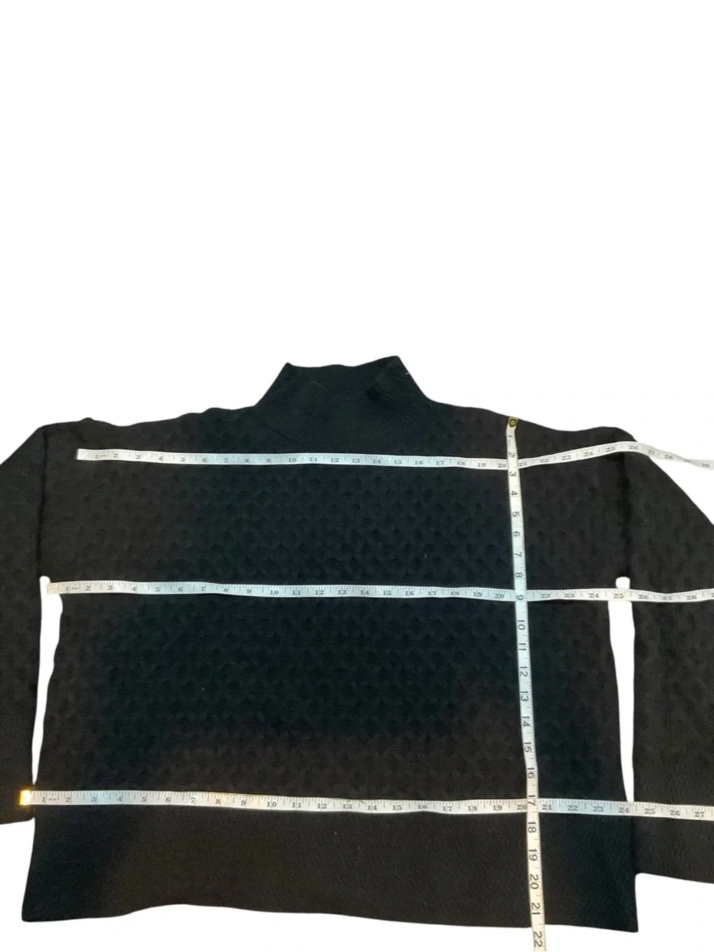 Kut from the Kloth Black Textured Mock Neck Sweater